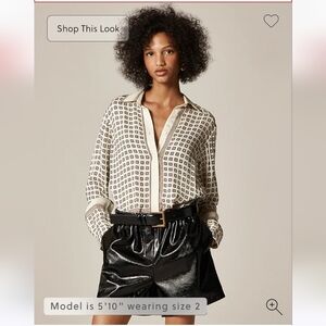 NWT J.Crew Women's Jules classic-fit shirt in foulard print Sz 8 $148